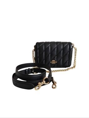 Coach Nappa Leather Black Quinn Bag